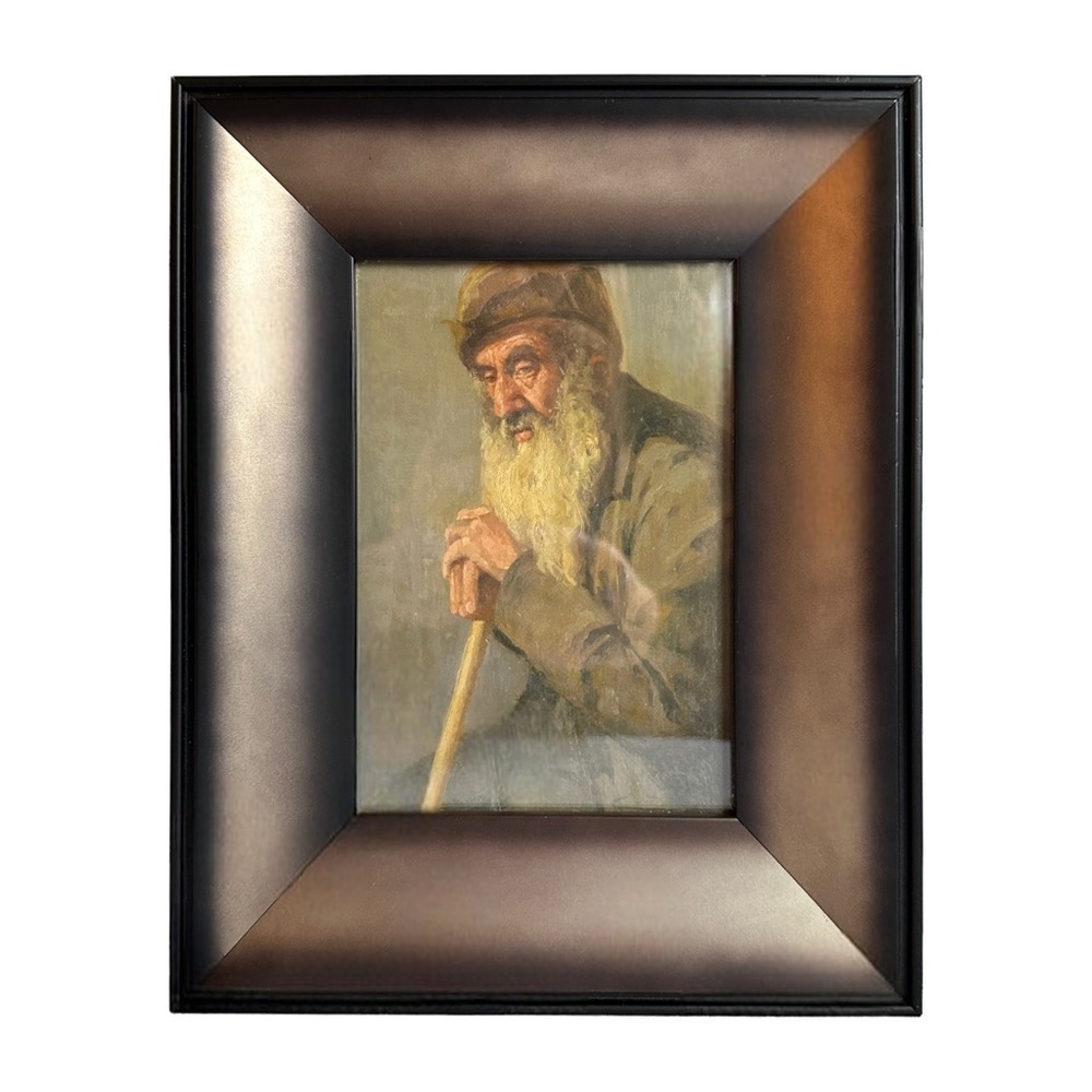 Old Man Portrait in Modern Frame